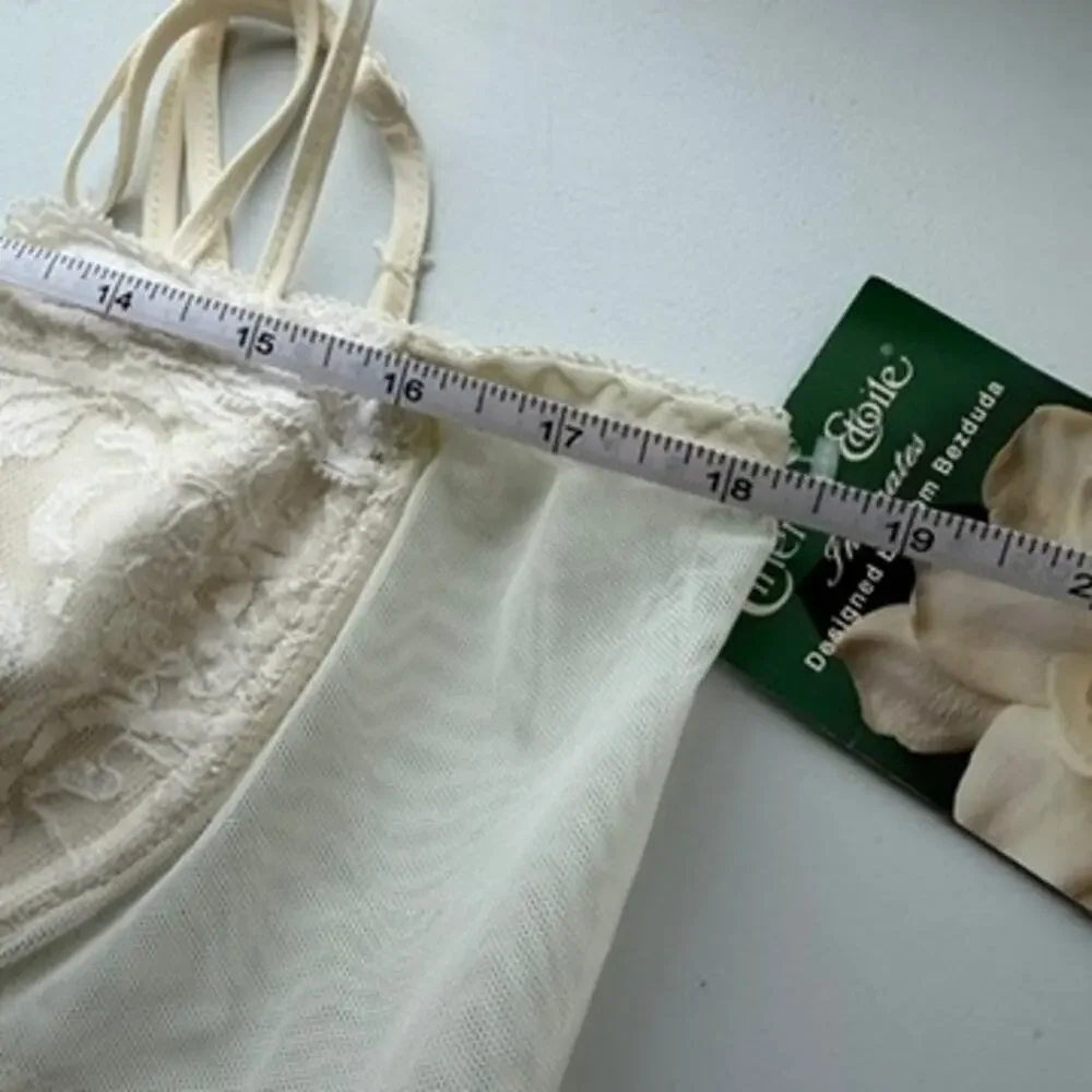 Vintage Y2K Cinema Etoile Ivory Cream Lace Bridal Chemise Lingerie Size XL NWT